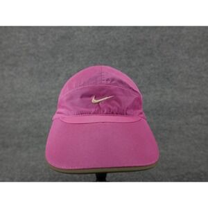 Vtg Nike Featherlight Running Cap‎ Womens OSFM Pink Mesh Adjustable Hat